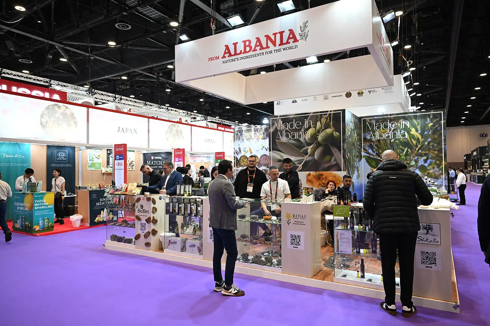 A busy national stand with visitors at Gulfood 2026