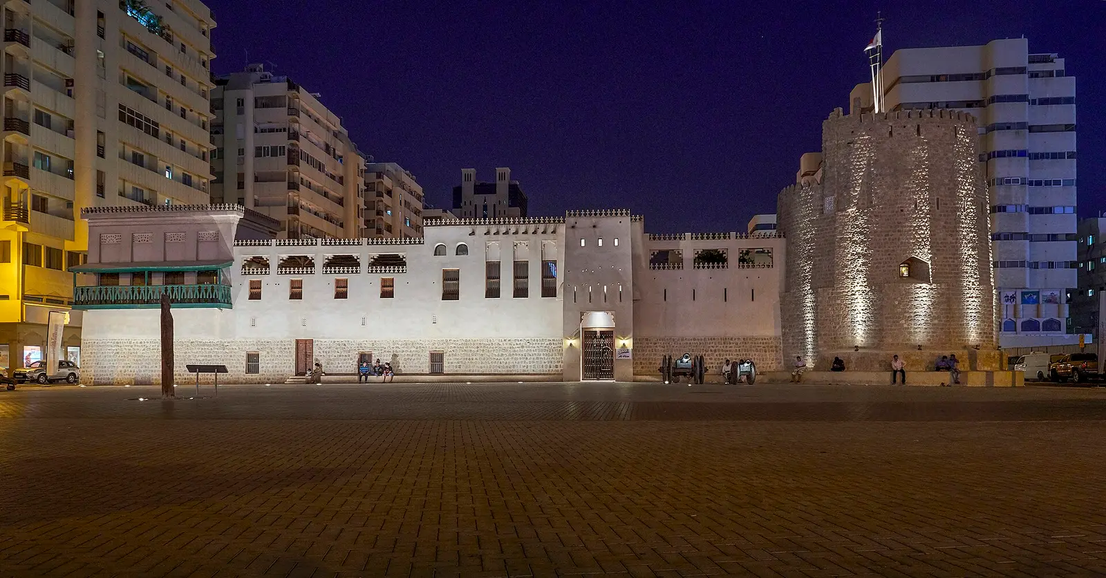 Al Hisn Fort and the Heart of Sharjah at night